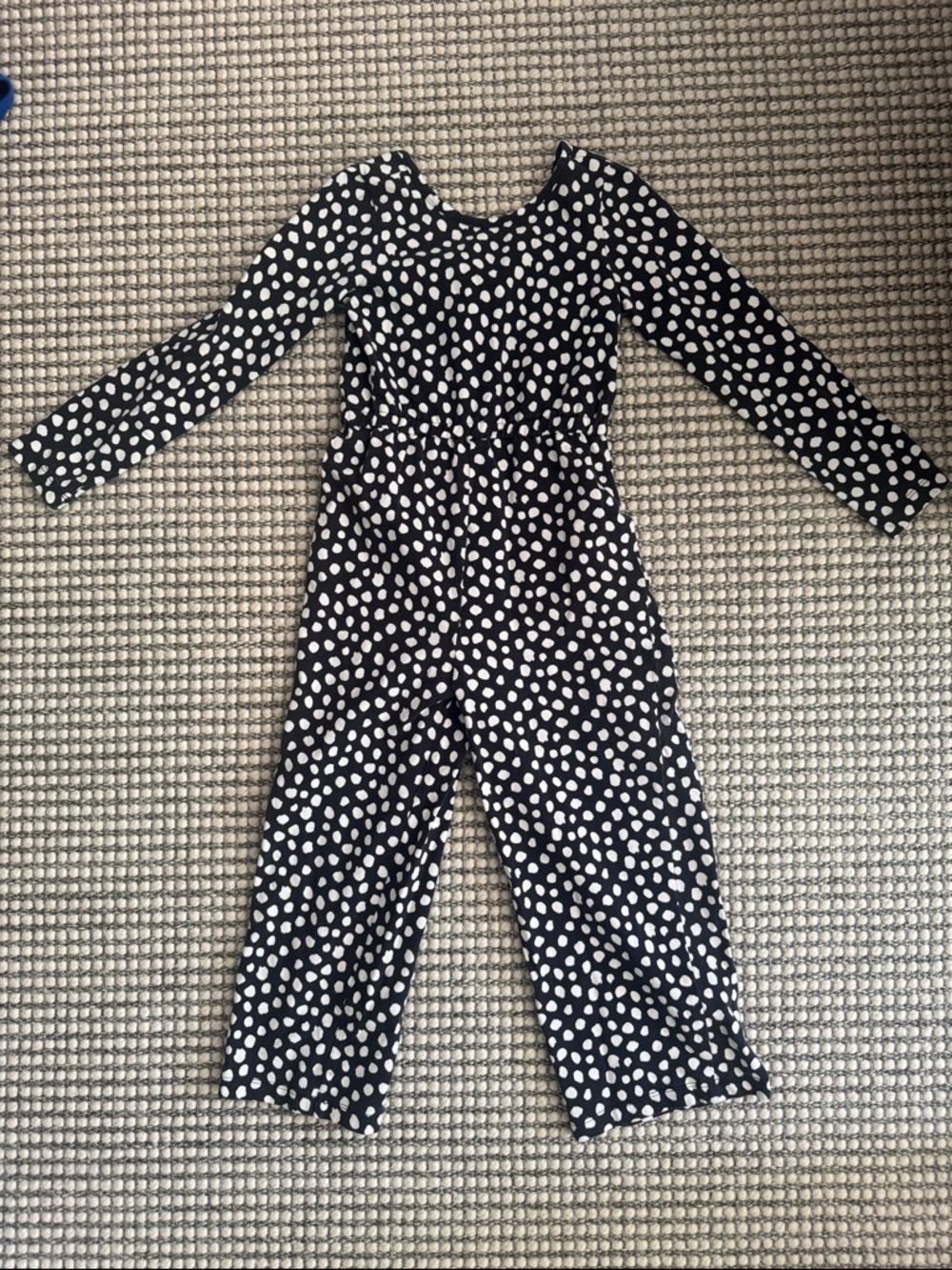 Hanna Andersson Black and White Polka Dot Jumpsuit